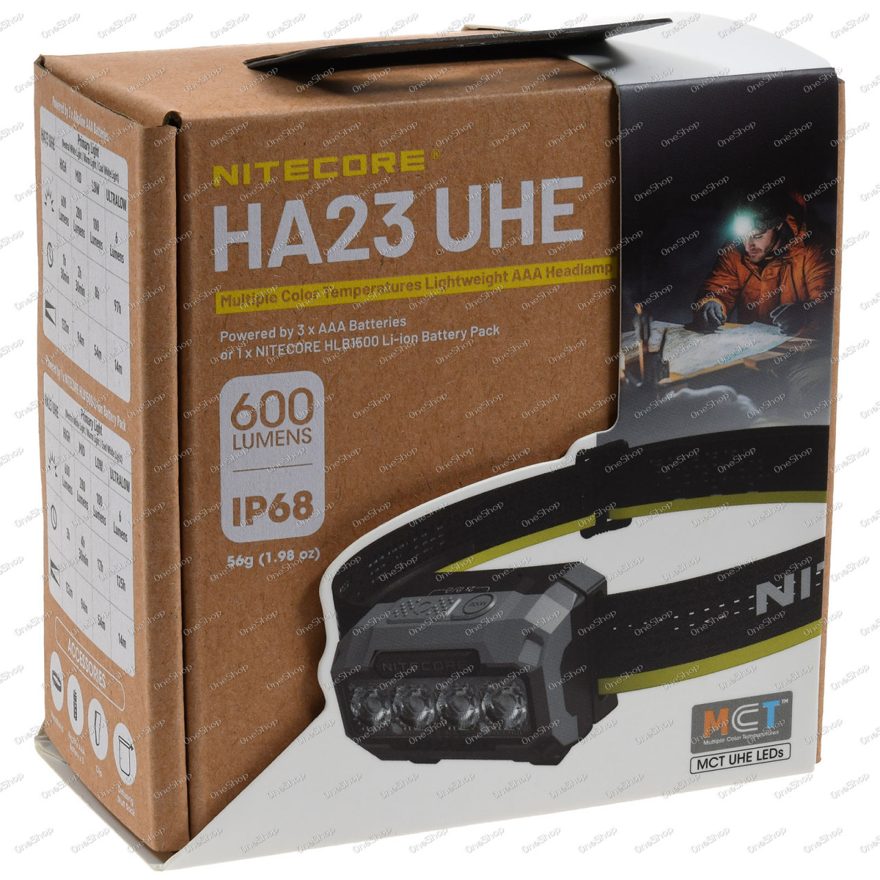 Nitecore HA23 UHE Kopflampe, Stirnlampe, Headlamp, max. 600 Lumen originál