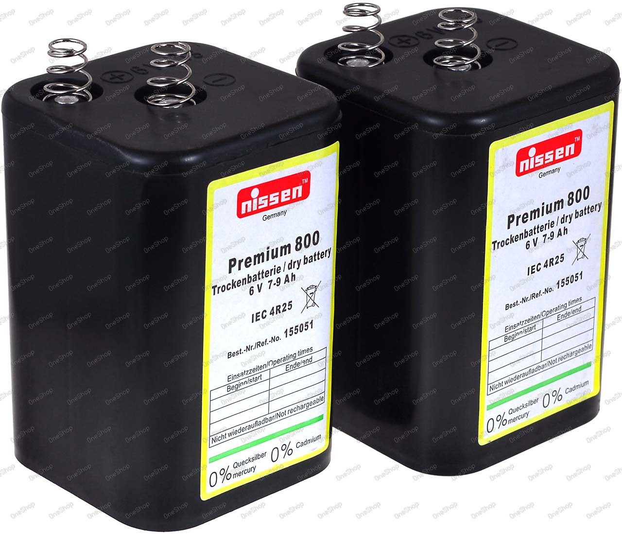 4R25 6V (Nissen) baterie do svítilny IEC 4R25 2ks Set originál