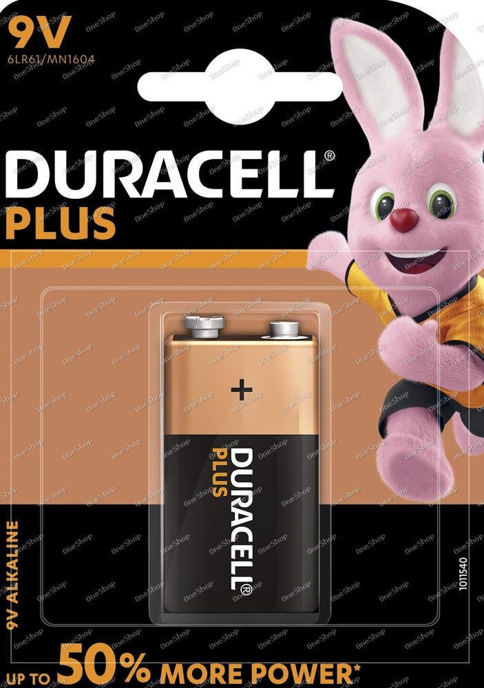 alkalická baterie 9V 1ks blistr - Duracell Plus