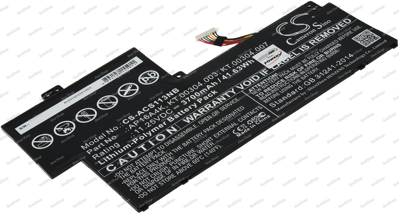 baterie pro Acer Aspire One Cloudbook 11 AO1-132 / Swift 1 SF113-31-P2CP / Typ AP16A4K
